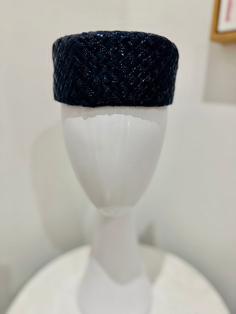Wendy Scully Pillbox - Navy Textured