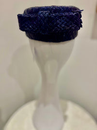 Wendy Scully Pillbox - Navy Textured