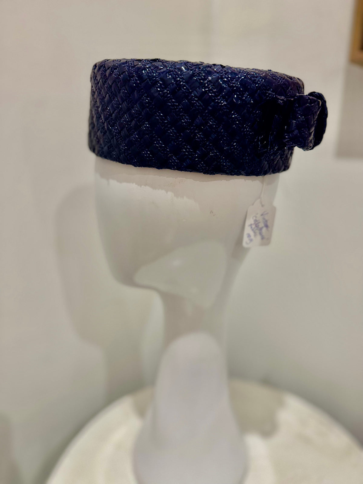 Wendy Scully Pillbox - Navy Textured