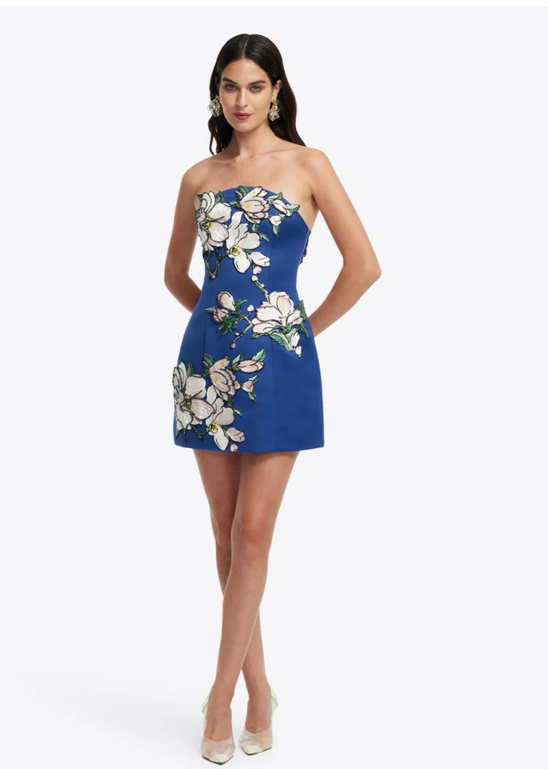 Leo Lin "Zaria" Applique Floral Bustier