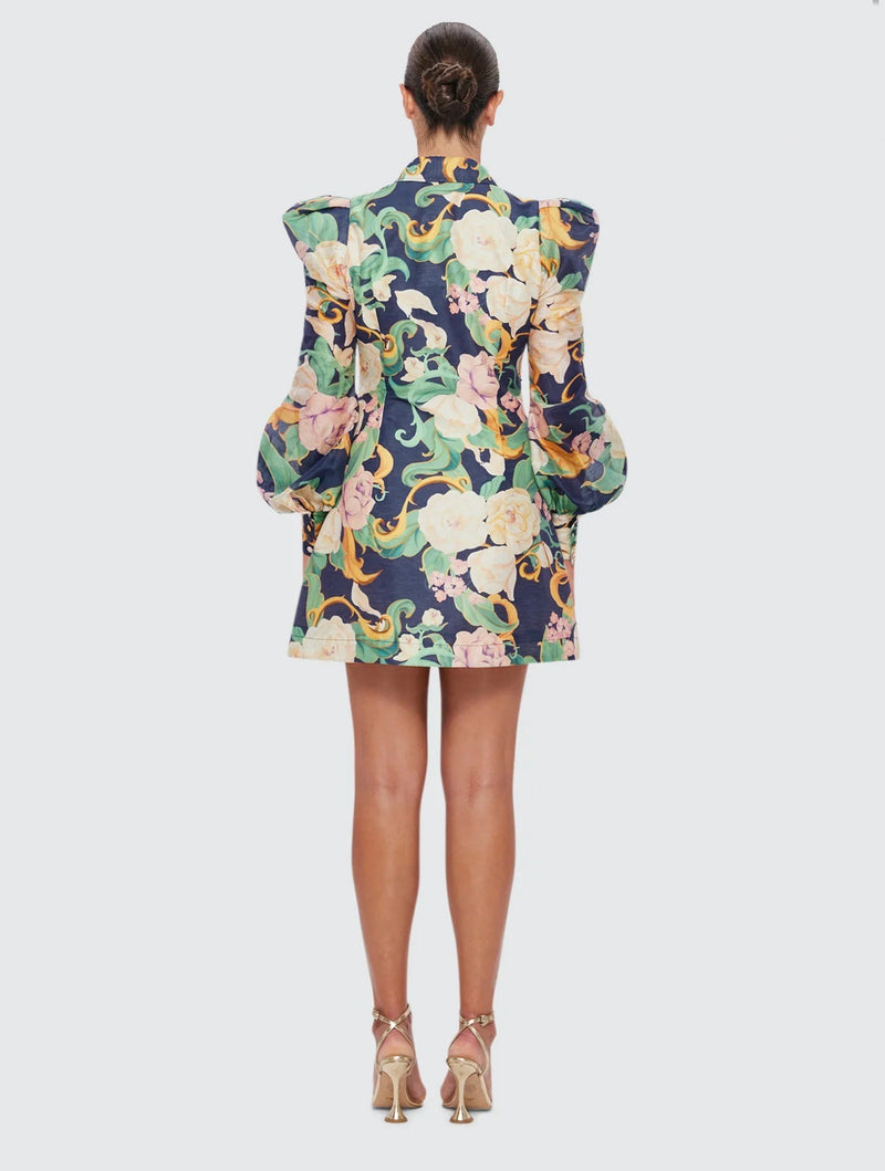 Leo Lin Lana Structured Shoulder Mini Dress