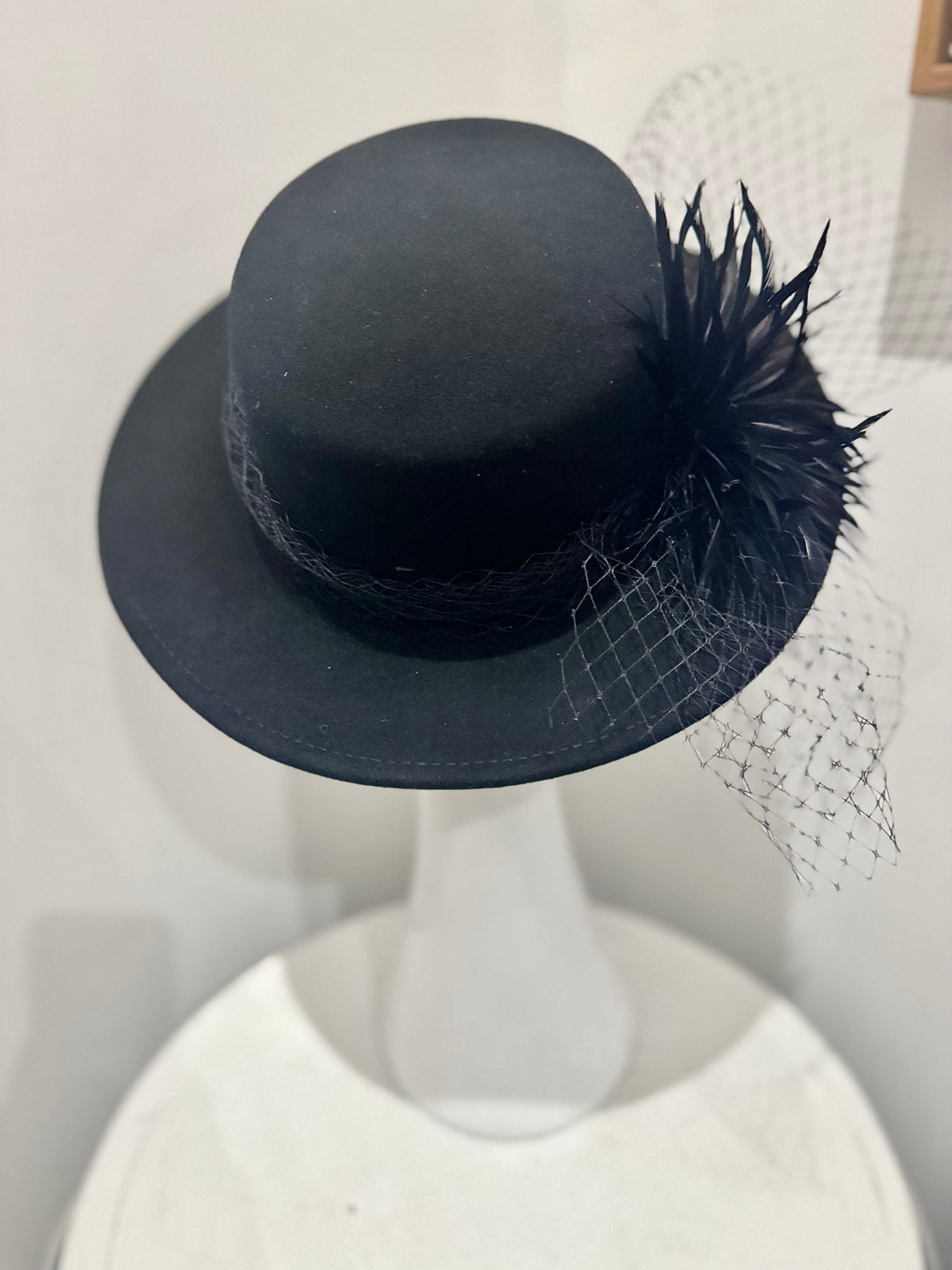 Wendy Scully Black Felt Hat with Trim
