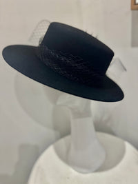 Wendy Scully Black Felt Hat with Trim