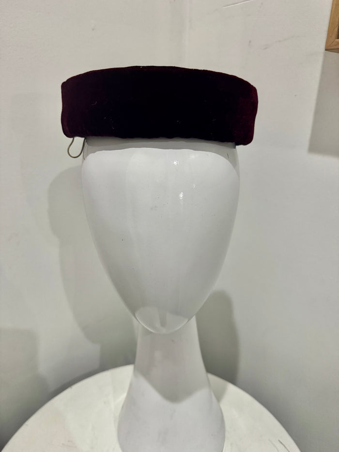 Wendy Scully Burgundy Velvet Mini Pillbox