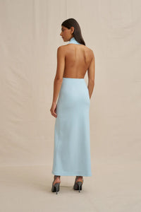 BY JOHNNY 'Imogen' Halter Dress- Light Blue