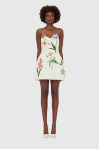 Leo Lin "Rosario" Velvet Mini Dress