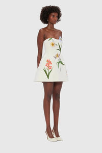 Leo Lin "Rosario" Velvet Mini Dress