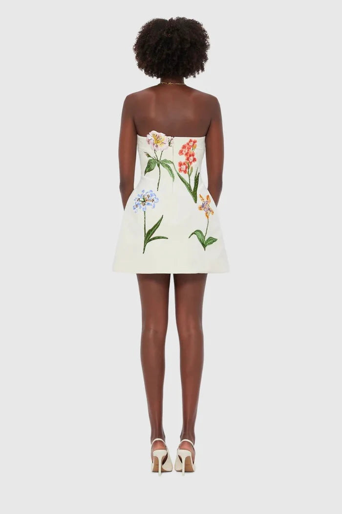 Leo Lin "Rosario" Velvet Mini Dress