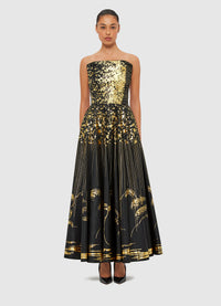 Leo Lin "Angelica" Bustier Maxi Dress