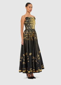 Leo Lin "Angelica" Bustier Maxi Dress