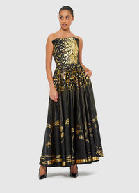 Leo Lin "Angelica" Bustier Maxi Dress