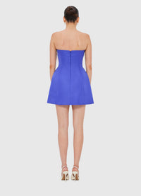 Leo Lin "Rosario" Mini Dress - Blue