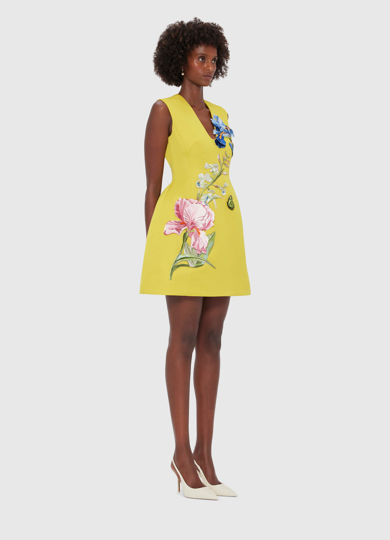 Leo Lin "Bree" V Neck Mini Dress