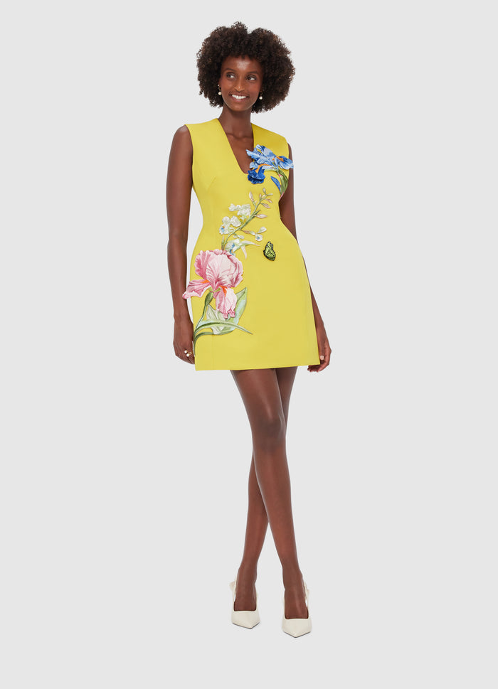 Leo Lin "Bree" V Neck Mini Dress