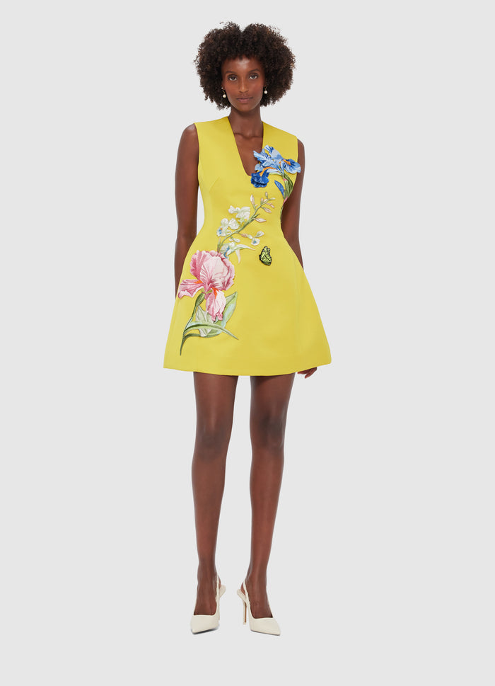 Leo Lin "Bree" V Neck Mini Dress