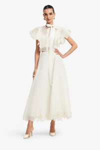 Leo Lin "Jasmine Top and Leila Skirt" Set- Snow