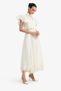 Leo Lin "Jasmine Top and Leila Skirt" Set- Snow