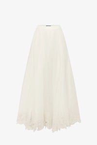 Leo Lin "Jasmine Top and Leila Skirt" Set- Snow