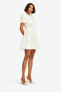 Leo Lin "Elyse" Petal Short Sleeve Mini Dress