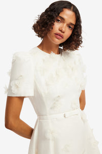 Leo Lin "Elyse" Petal Short Sleeve Mini Dress