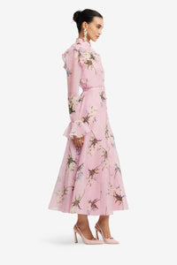 Leo Lin "Katrina" Midi Dress- Pastel Pink