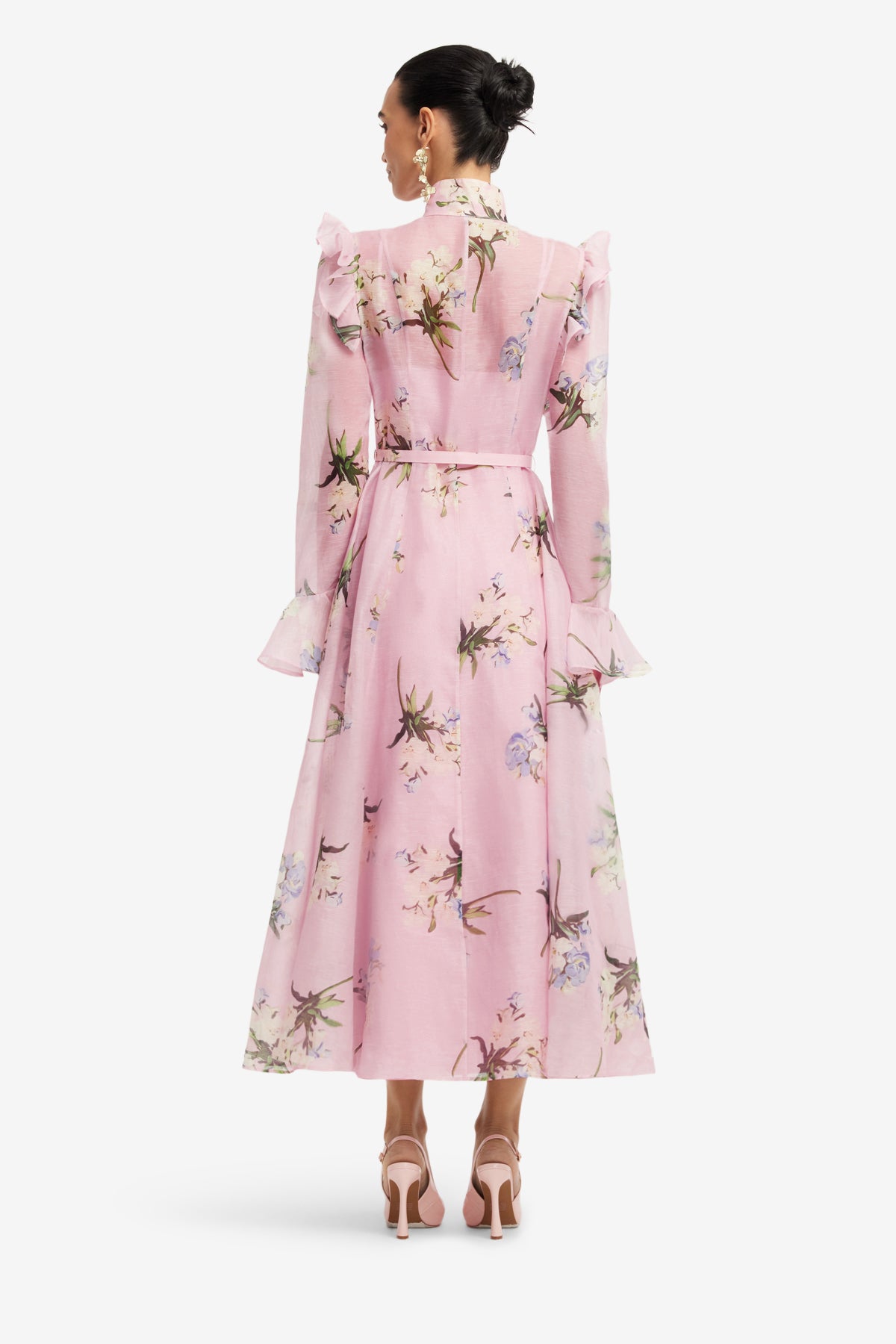 Leo Lin "Katrina" Midi Dress- Pastel Pink