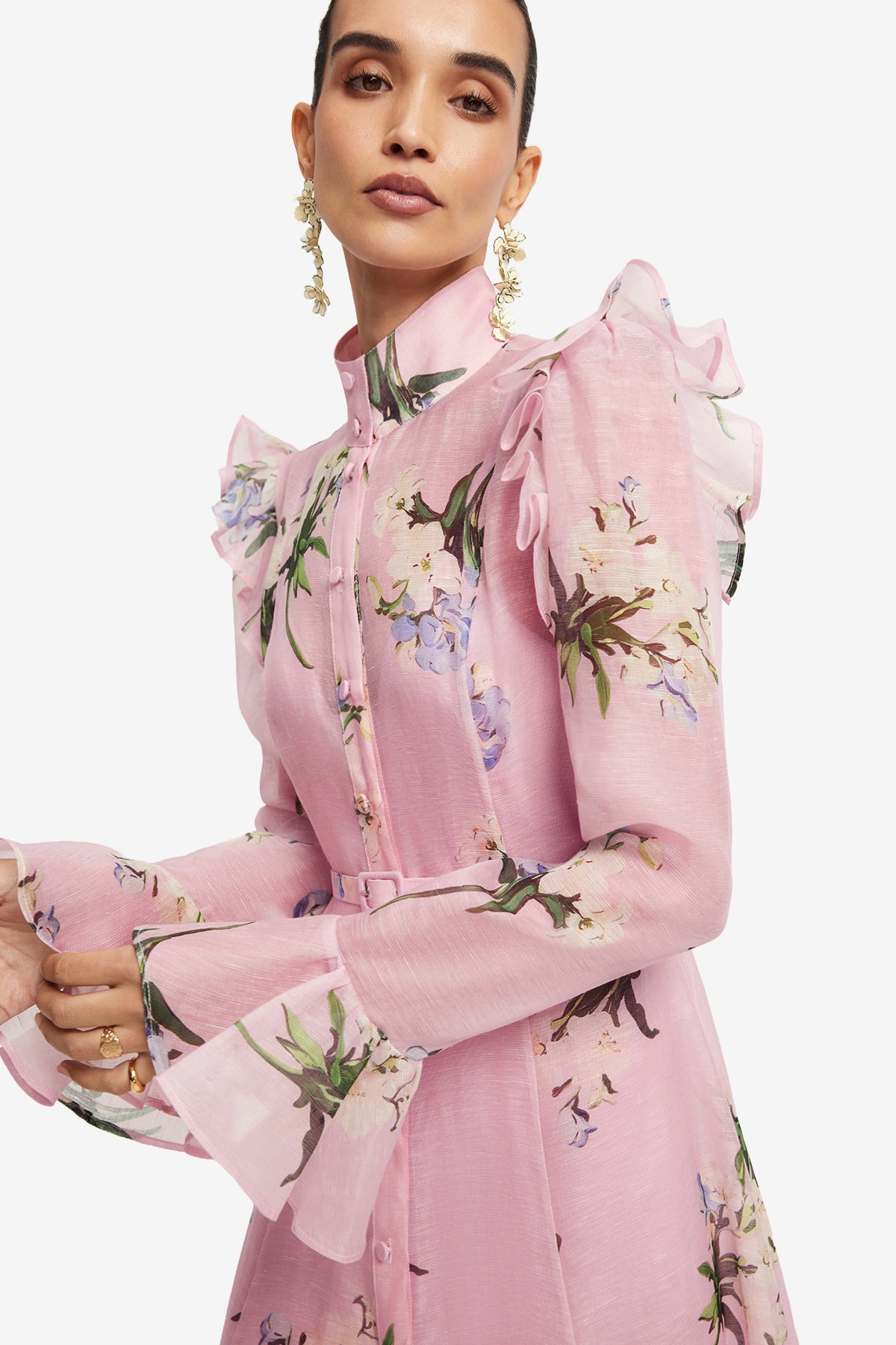 Leo Lin "Katrina" Midi Dress- Pastel Pink