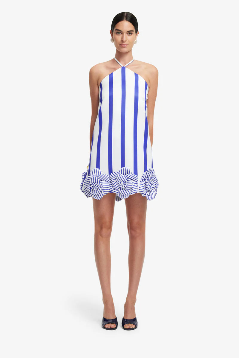 Leo Lin 'Suzy' Striped Mini Dress