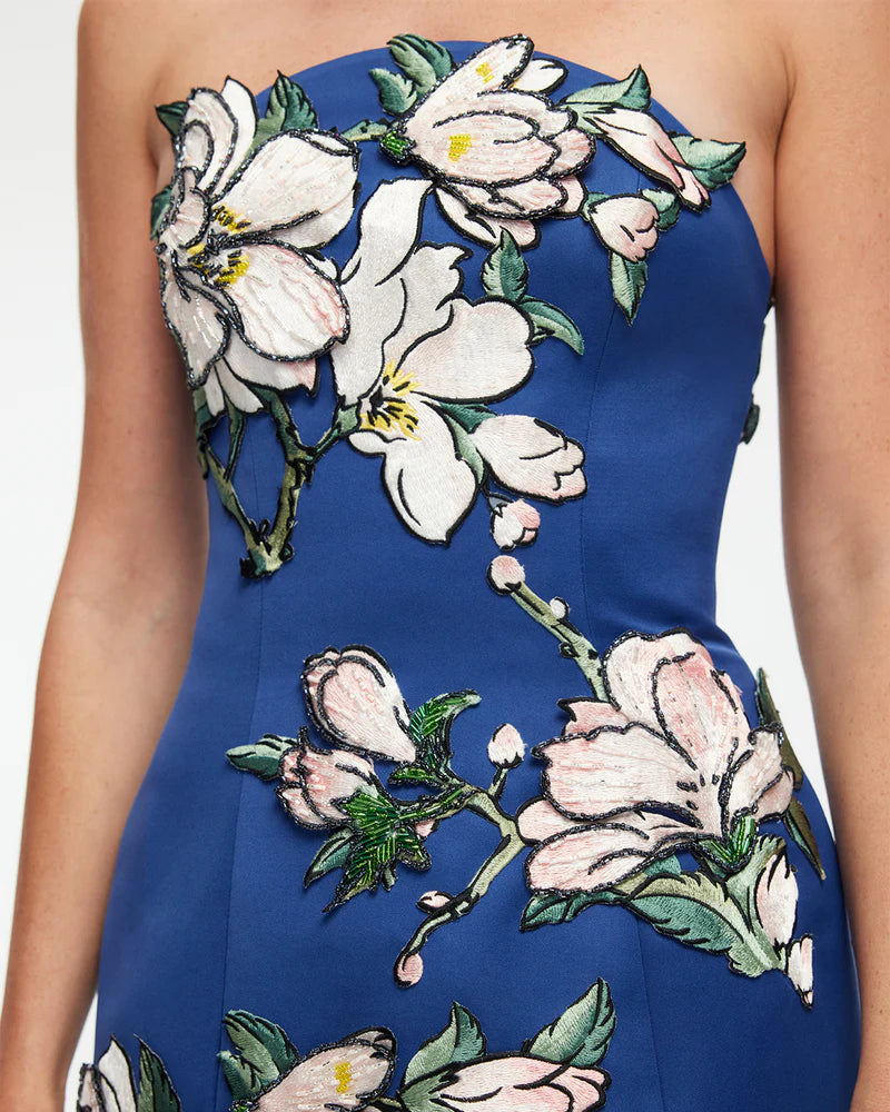 Leo Lin "Zaria" Applique Floral Bustier