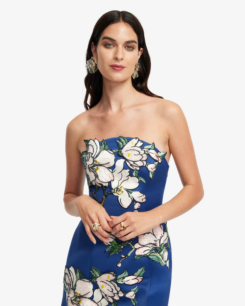 Leo Lin "Zaria" Applique Floral Bustier