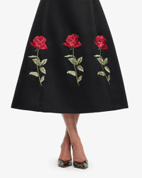 Leo Lin "Caroline" Embroidered Midi Dress