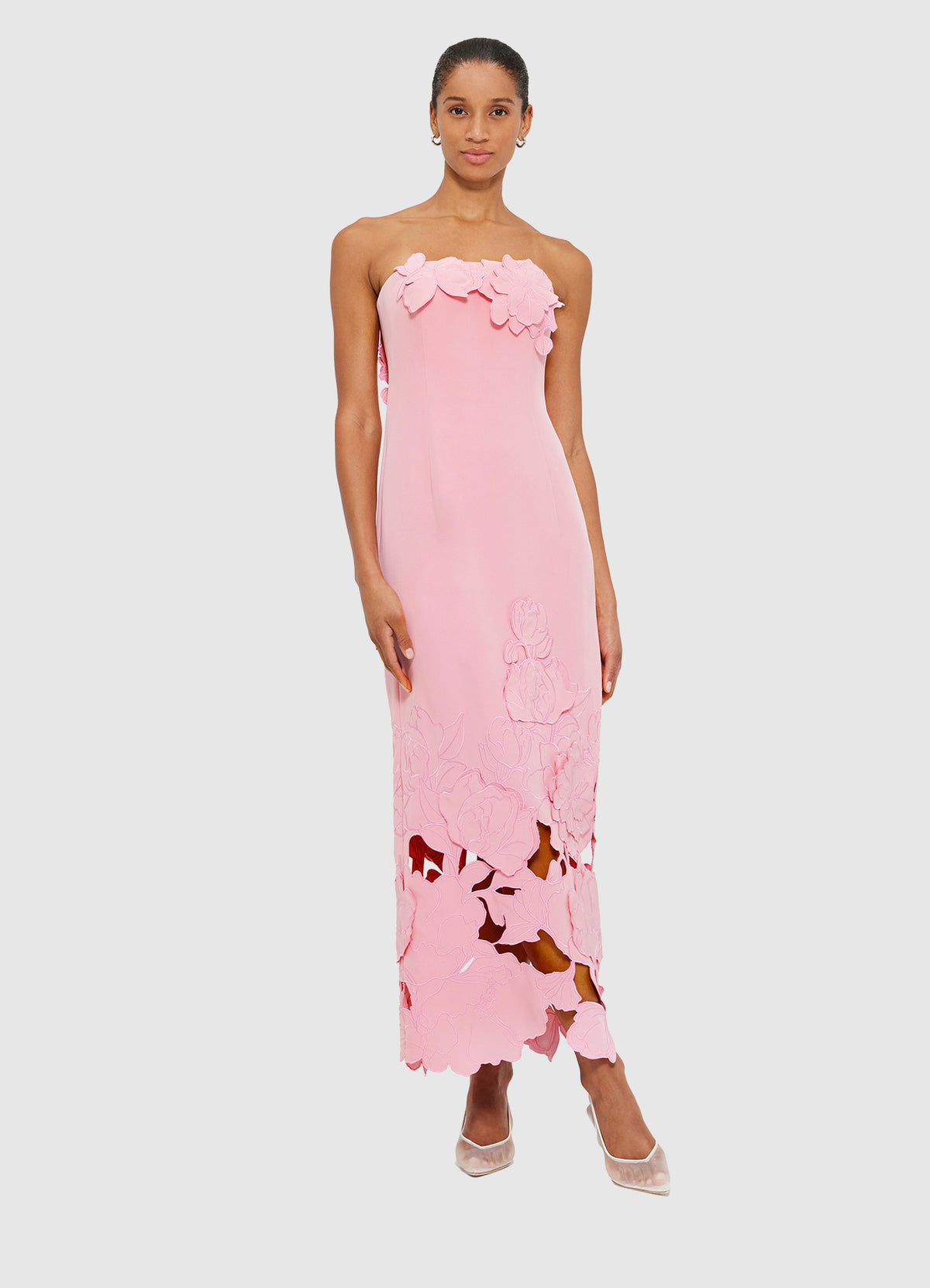 Leo Lin "Rayna" Midi Dress - Pink Your Secret Closet Leo Lin "Rayna" Midi Dress - Pink Your Secret Closet