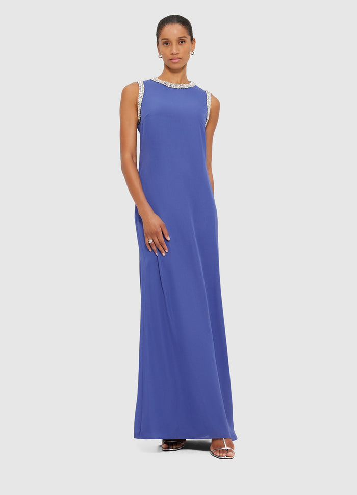 Leo Lin "Sylvette" Embellished Maxi Dress