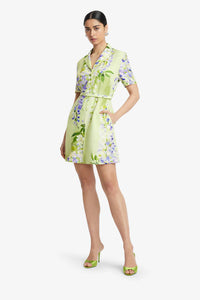 Leo Lin 'Brigitte' Mini Dress- Wisteria Print