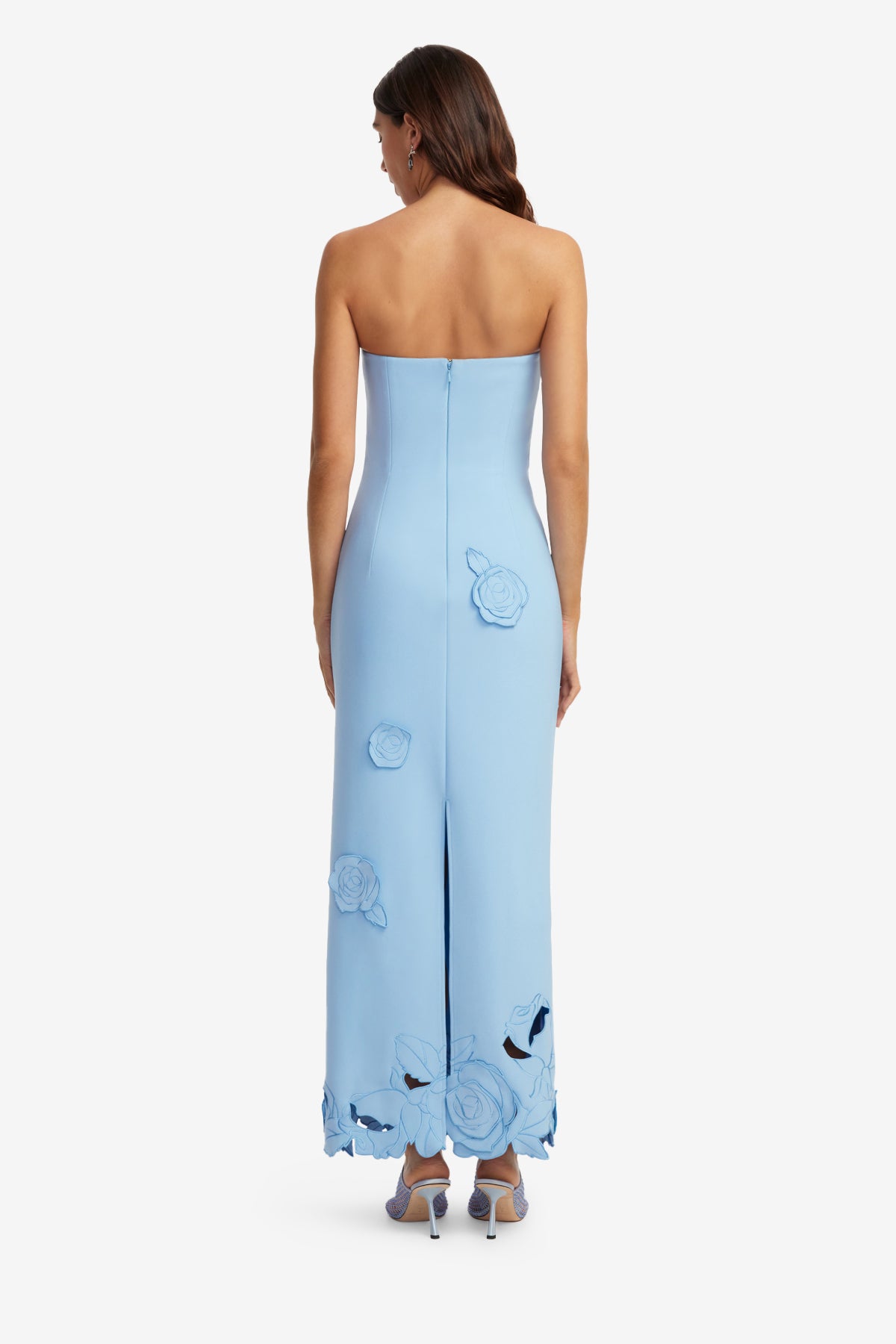 Leo Lin "Rayna" Applique Bustier Maxi Dress