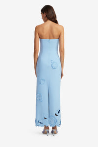 Leo Lin "Rayna" Applique Bustier Maxi Dress