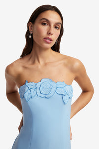 Leo Lin "Rayna" Applique Bustier Maxi Dress