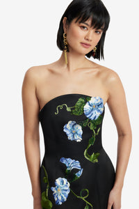 Leo Lin "Zaria" Applique Floral Mini Dress