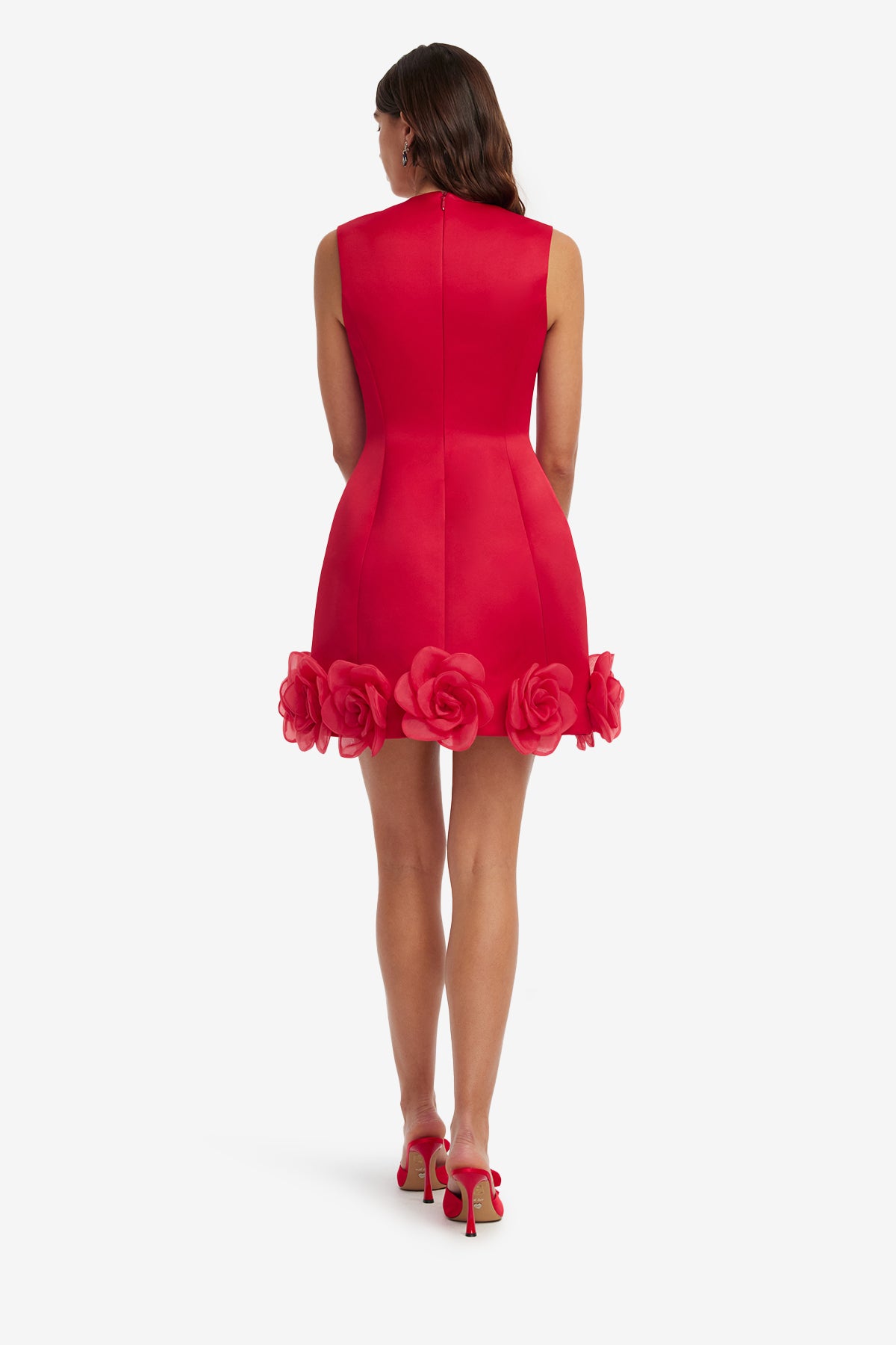 Leo Lin 'Bree' V Neck Mini Dress - Scarlet
