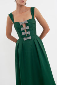 Rebecca Vallance "Luiza" Strap Midi Dress