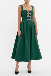 Rebecca Vallance "Luiza" Strap Midi Dress