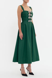 Rebecca Vallance "Luiza" Strap Midi Dress