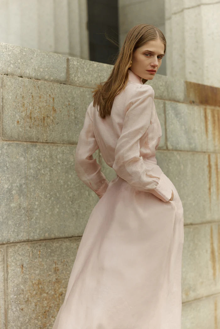 Sofia Irina 'Julie' Maxi Shirt Dress - Pink