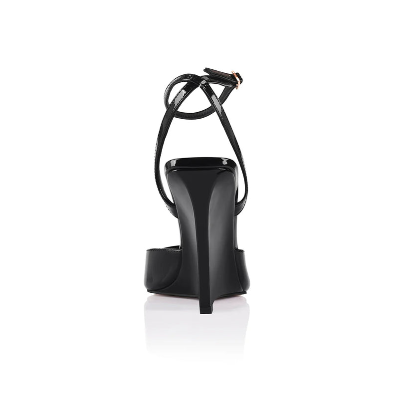 Mona Wedge Black Patent Leather