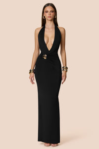 Nookie "Portia" Halter maxi- Black