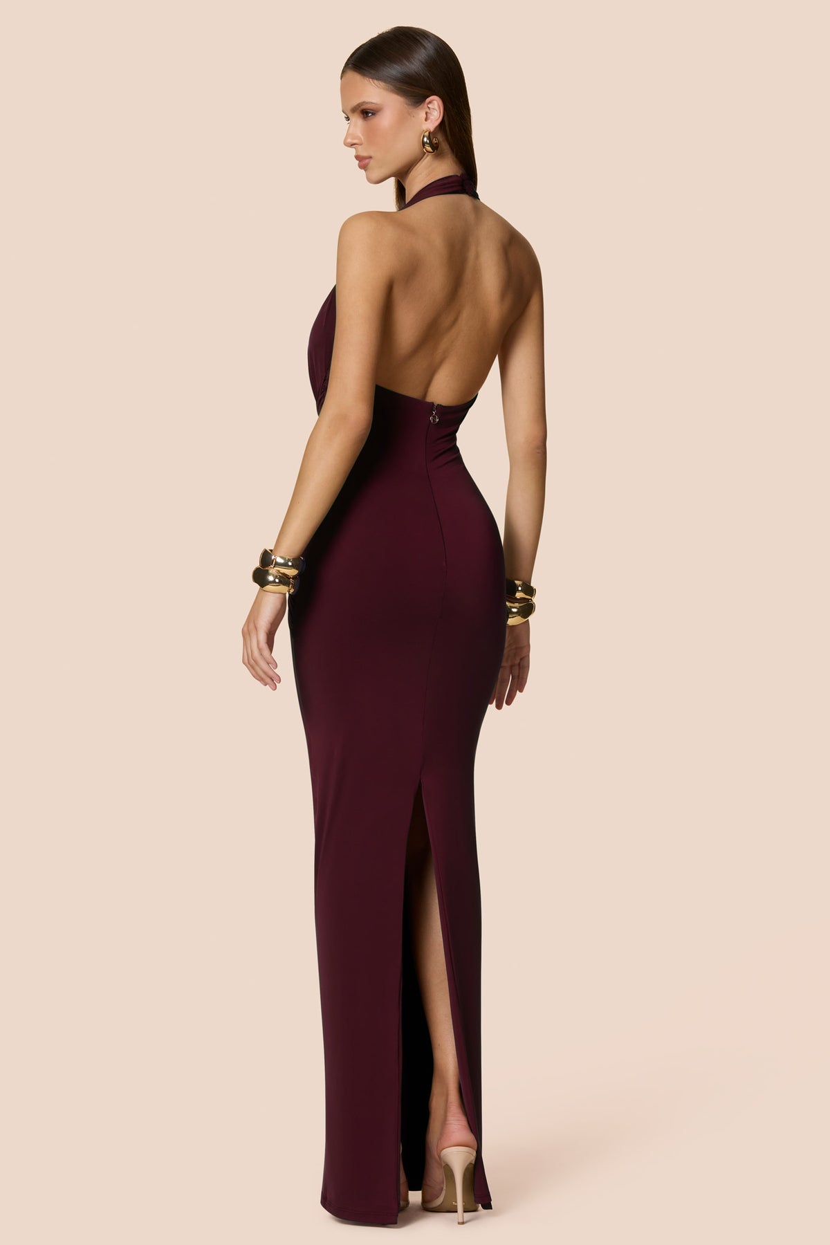 Nookie "Portia" Halter Maxi- Wine