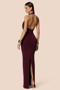 Nookie "Portia" Halter Maxi- Wine