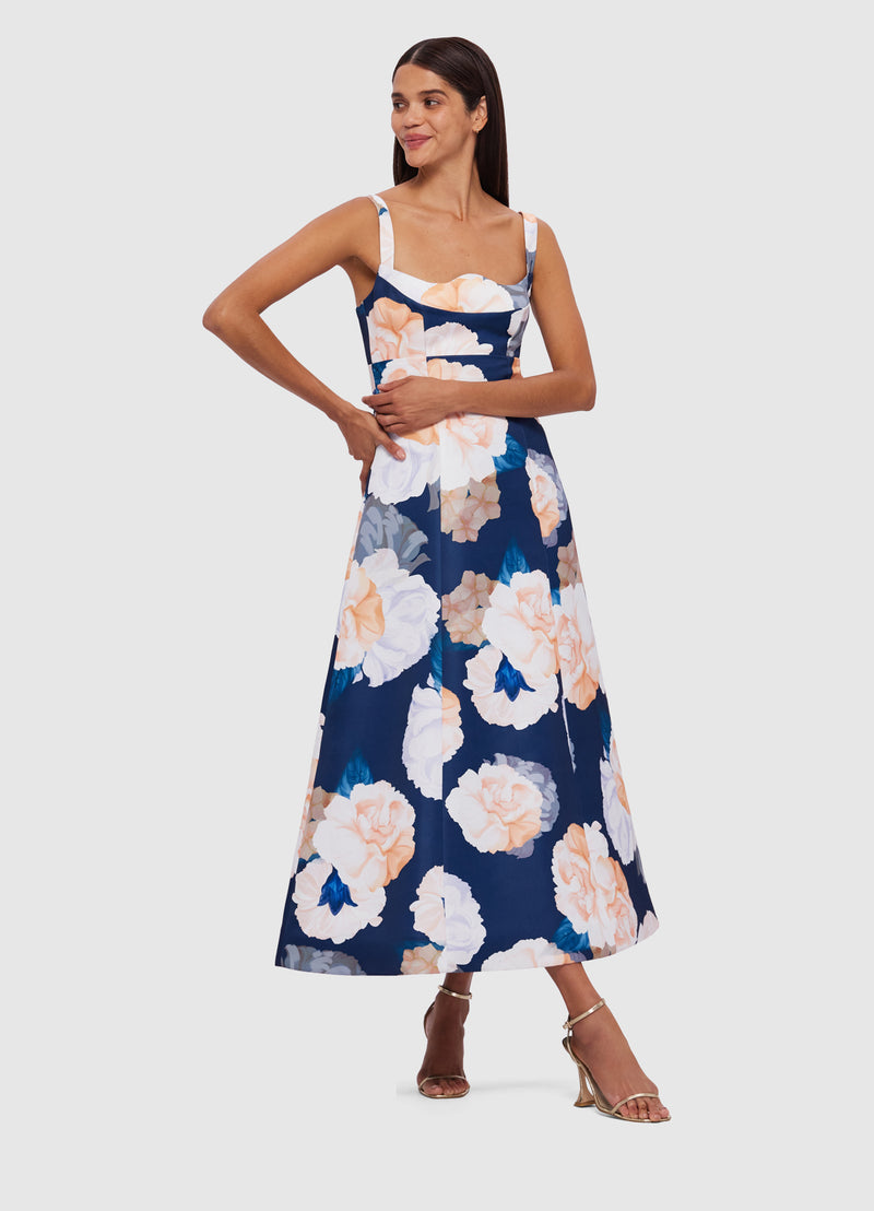 LEO LIN Odette Midi Dress - Rosebud Print