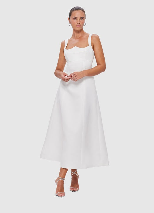 Leo Lin Odette Midi Dress - White