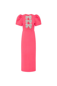 Rebecca Vallance "Posey" Puff Sleeve Midi Dress